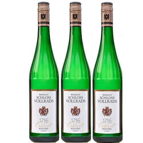 Schloss Vollrads "1716 Cabinet" trocken Riesling VDP. ORTSWEIN trocken Weißwein Deutschland inkl. FeinWert E-Book (3 x 0,75l) von FeinWert