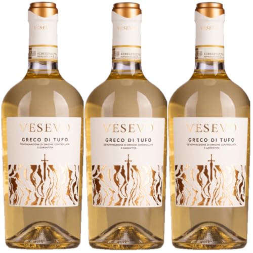 Vesevo Greco di Tufo Weisswein Weiss trocken Italien inkl. FeinWert E-Book (3 x 0,75l) von FeinWert