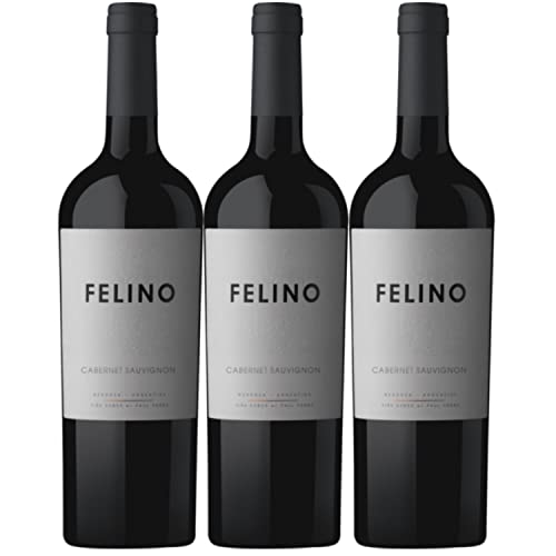 Vina Cobos Felino Cabernet Sauvignon Mendoza Rotwein vegan trocken Argentinien inkl. FeinWert E-Book (3 x 0,75l) von FeinWert