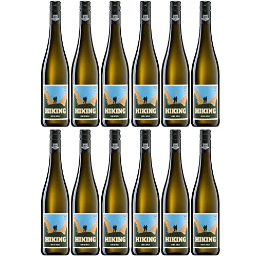 Weingut Bergdolt-Reif & Nett Hiking Weißwein Cuvée Weiß Rivaner Gewürztraminer Bacchus trocken weiß Deutschland inkl. FeinWert E-Book (12 x 0,75l) von FeinWert