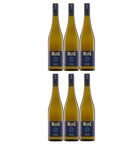 Weingut Manz Riesling feinherb weiß vegan Deutschland inkl. FeinWert E-Book (6 x 0,75 l) von FeinWert