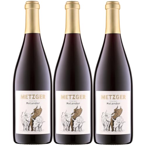 Weingut Uli Metzger „Melandor" Pinot Noir trocken Rot Deutschland inkl. FeinWert E-Book (3 x 0,75l) von FeinWert