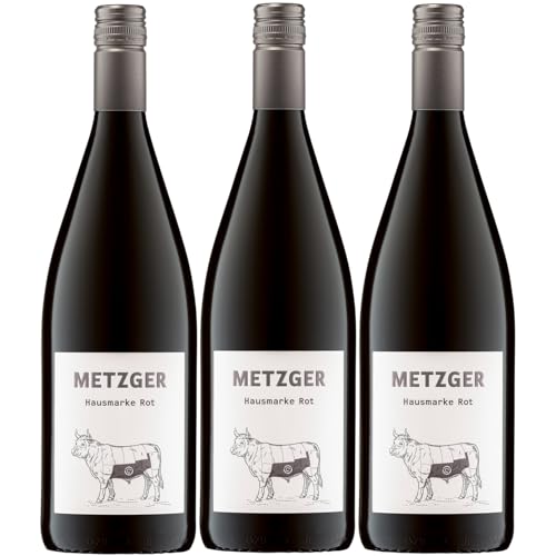 Weingut Uli Metzger Hausmarke Rot feinherb Rot Deutschland inkl. FeinWert E-Book (3 x 1l) von FeinWert