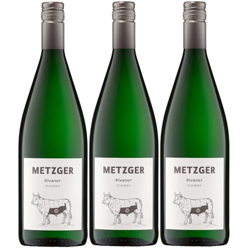 Weingut Uli Metzger Rivaner trocken Weiß Deutschland inkl. FeinWert E-Book (3 x 1l) von FeinWert