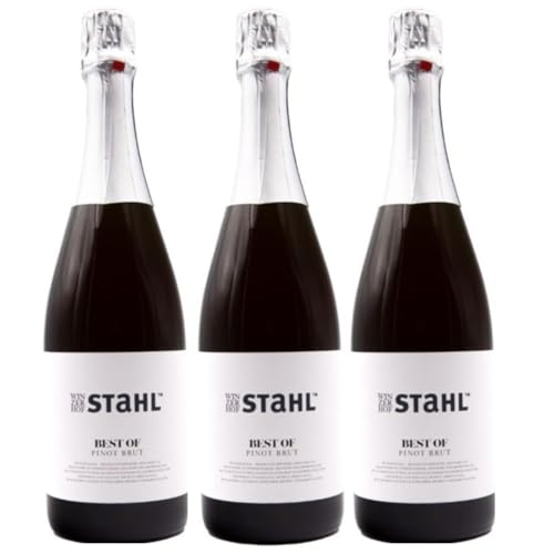 Winzerhof Stahl "Best of" Pinot Brut Schaumwein trocken Vegan Franken Deutschland Inkl. FeinWert E-Book (3 x 0,75l) von FeinWert