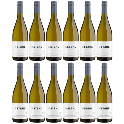 Winzerhof Stahl "Best of" Sauvignon Blanc QBA Weißwein trocken Vegan Franken Deutschland Inkl. FeinWert E-Book (12 x 0,75l) von FeinWert