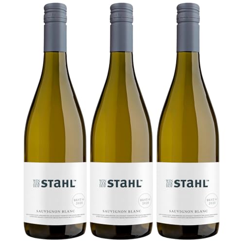 Winzerhof Stahl "Best of" Sauvignon Blanc QBA Weißwein trocken Vegan Franken Deutschland Inkl. FeinWert E-Book (3 x 0,75l) von FeinWert