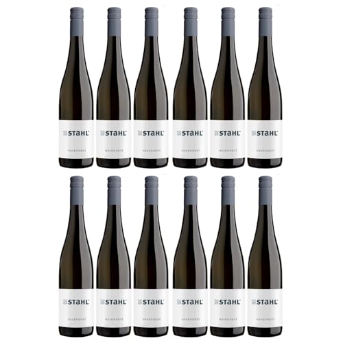 Winzerhof Stahl Hasennest Müller Thurgau QBA Weißwein trocken Vegan Franken Deutschland Inkl. FeinWert E-Book (12 x 0,75l) von FeinWert