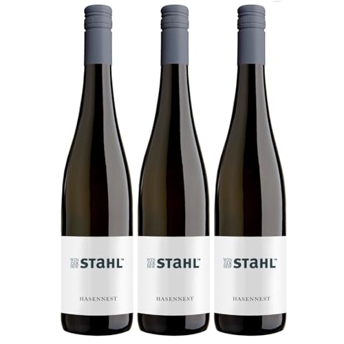 Winzerhof Stahl Hasennest Müller Thurgau QBA Weißwein trocken Vegan Franken Deutschland Inkl. FeinWert E-Book (3 x 0,75l) von FeinWert