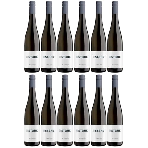 Winzerhof Stahl Riesling QBA Weißwein trocken Vegan Franken Deutschland Inkl. FeinWert E-Book (12 x 0,75l) von FeinWert