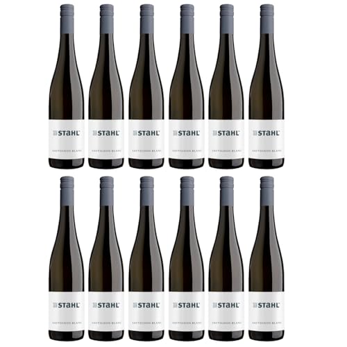 Winzerhof Stahl Sauvignon Blanc QBA Weißwein trocken Vegan Franken Deutschland Inkl. FeinWert E-Book (12 x 0,75l) von FeinWert