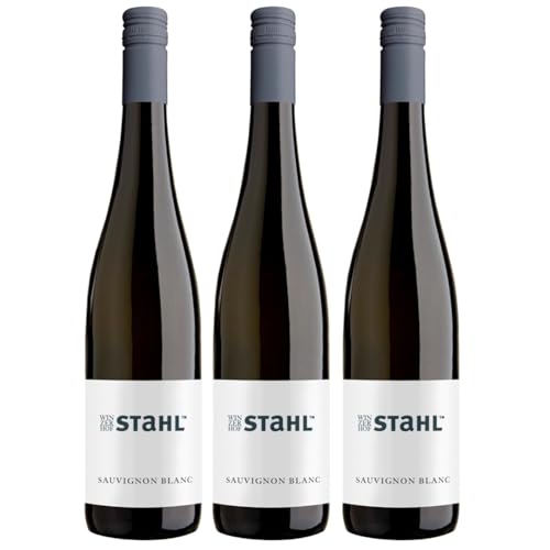 Winzerhof Stahl Sauvignon Blanc QBA Weißwein trocken Vegan Franken Deutschland Inkl. FeinWert E-Book (3 x 0,75l) von FeinWert