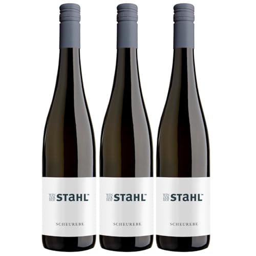 Winzerhof Stahl Scheurebe QBA Weißwein trocken Vegan Franken Deutschland Inkl. FeinWert E-Book (3 x 0,75l) von FeinWert