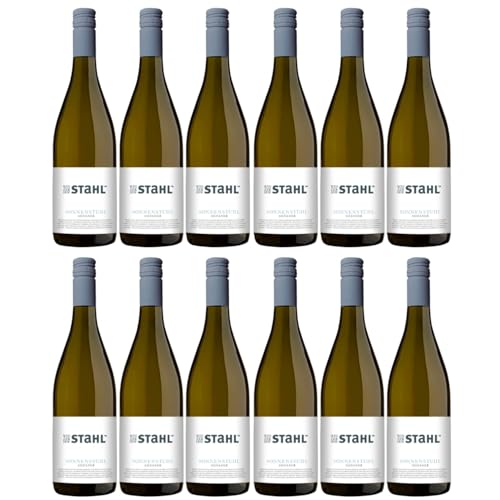 Winzerhof Stahl Sonnenstuhl Silvaner QBA Weißwein trocken Vegan Franken Deutschland Inkl. FeinWert E-Book (12 x 0,75l) von FeinWert