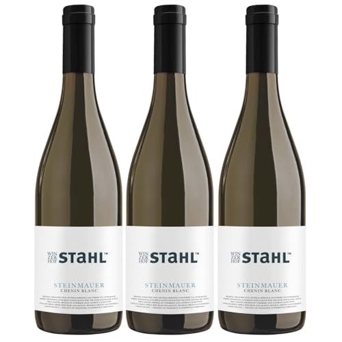 Winzerhof Stahl Steinmauer Chenin Blanc QBA Weißwein trocken Vegan Franken Deutschland Inkl. FeinWert E-Book (3 x 0,75l) von FeinWert