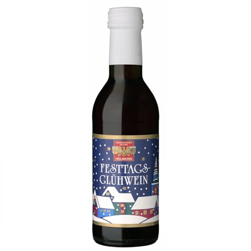 Württemberger Wein Heilbronner Festtagsglühwein kleine Flasche Inkl FeinWert E-Book (1 x 0,25l, Rot) von FeinWert