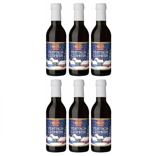 Württemberger Wein Heilbronner Festtagsglühwein kleine Flasche Inkl FeinWert E-Book (6 x 0,25l, Rot) von FeinWert