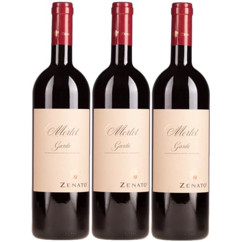 Zenato Merlot delle Garda Rotwein Rot trocken Italien inkl. FeinWert E-Book (3 x 0,75l) von FeinWert