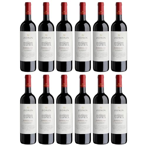 Zonin Classici Bardolino DOC Classico Rotwein Wein Trocken Bardolino Italien inkl. FeinWert E-Book (12 x 0,75l) von FeinWert