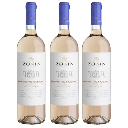 Zonin Classici Primitivo Puglia Rosato IGT Roséwein Wein Trocken Puglia Italien inkl. FeinWert E-Book (3 x 0,75l) von FeinWert