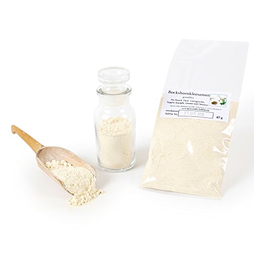 Bockshornkleesamen gemahlen, Bockshornklee Pulver, Curry Gewürz indisch, Premium-Qualität, Brotgewürz, Fenugreek Seeds Powder, glutenfrei, 40g von Sattie