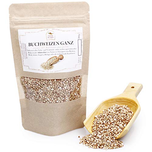 Buchweizen ganz, geschält | Backzutaten | zum Kochen und Backen | Brotgewürz | vegan & glutenfrei | buckwheat | 200g von FOXCUP