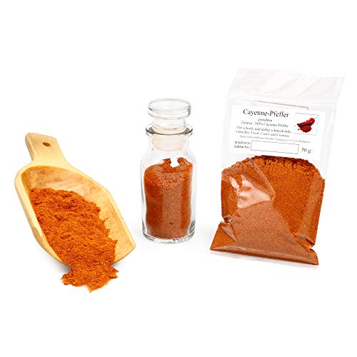 Cayenne Pfeffer gemahlen, Spanischer Pfeffer, Cayennepfeffer, Scharfer Pfeffer, Chilipfeffer, Capsicum annuum, 30g von FOXCUP