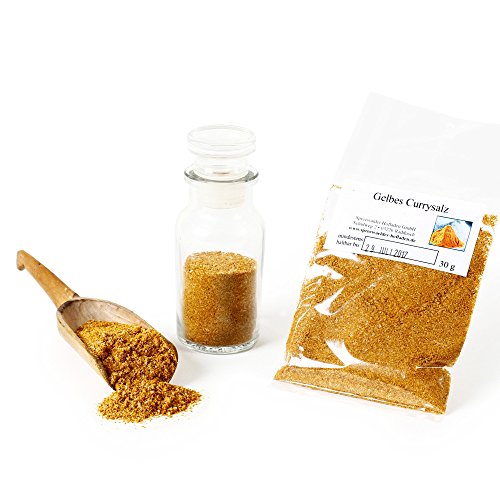 Gelbes Currysalz, Curry-Pulver, Curry Salz, Curry-Indisch, Meersalz Curry-Gewürzmischung, Currygewürz, Curry-Vegan, 30g von Feine Würze