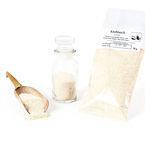 Knoblauch Granulat, Knoblauch granuliert, Knoblauchgranulat, Naturgewürz, Universalgewürz, Garlic Granules, Knoblauch schonend luftgetrocknet, 50g von FOXCUP