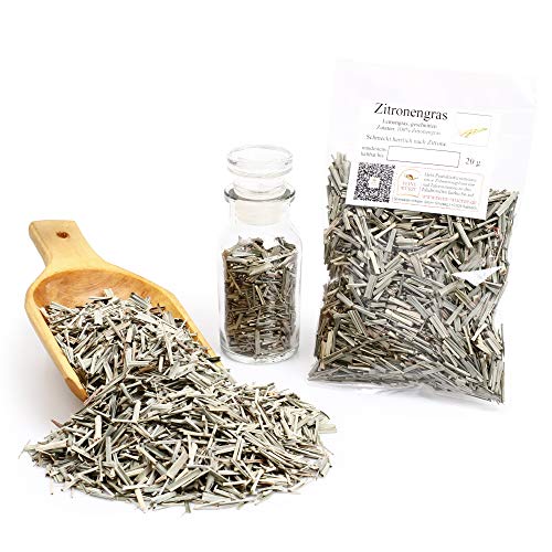 Zitronengras getrocknet, Lemongras geschnitten, Tofugewürz, Wok Asia Gourmet Gewürz, Thai lemongrass cut, Backzutaten, Universalgewürz glutenfrei, 20g von BFYSYO