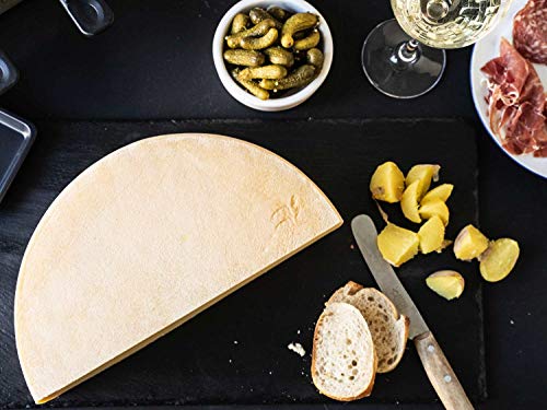 RACLETTE KÄSE - AKTION: Schweizer Raclettekäse 'RACLETTE SWISS' als 1x ganzer Käse Laib 5 kg - VAKUUMVERPACKT - Laktosefrei - Vegetarisches Lab - Aus bester Sommermilch von Feiner Käse Hemmen