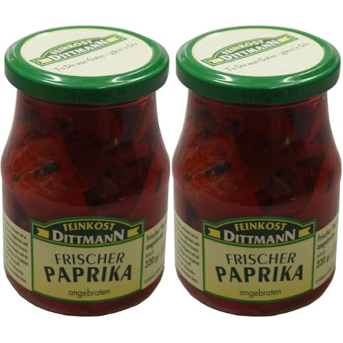 Feinkost Dittmann Gegrillte Paprika 370ml/320gGl (Packung mit 2) von Feinkost Dittmann