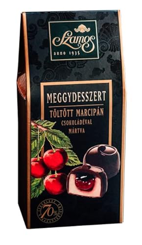 MEGGYDESSZERT sátordoboz 125g, Szamos Sauerkirsche Marzipanschokoladenkugeln, Szaloncukor, Ungarn von Feinkost-aus-Ungarn.de Import - Vertrieb und Grosshandel