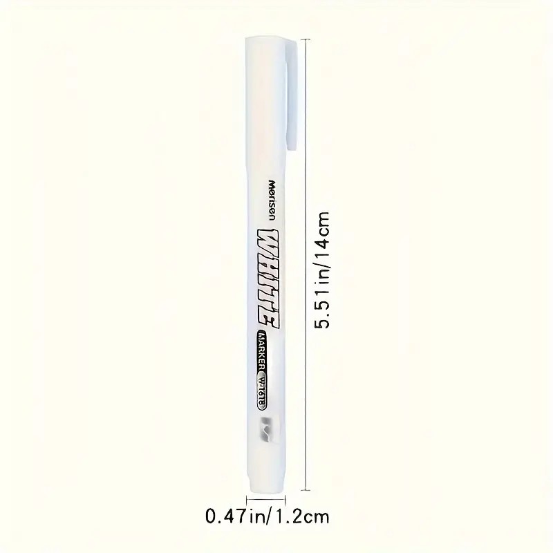 Merisen White/Weiss Marker Pen, Stift, 1 Stück Permanent Waterproof von Feinkost-aus-Ungarn.de | MACK