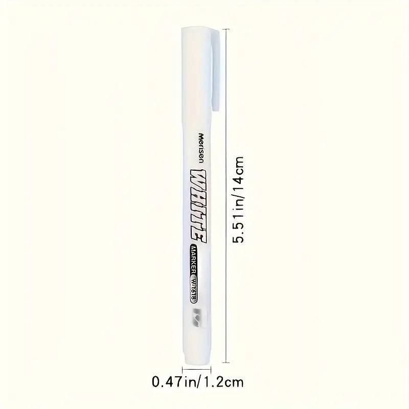 Merisen White/Weiss Marker Pen, 1 Stück Permanent Waterproof von Feinkost-aus-Ungarn.de | MACK