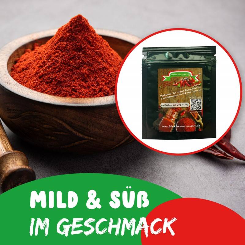 Ungarischer Paprika 20g Eigenmarke - Feinkost-aus-Ungarn.de - mild,... von Feinkost-aus-Ungarn.de | MACK