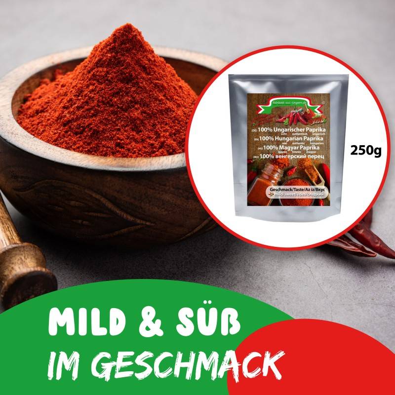 Ungarischer Paprika 250g Eigenmarke - Feinkost-aus-Ungarn.de - mild von Feinkost-aus-Ungarn.de | MACK