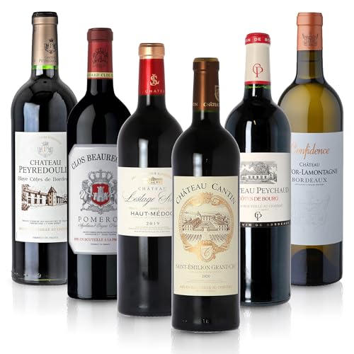 Feinste-Weine Bordeaux-Paket Deluxe - 5 trockene Rot- und 1 Weißwein (6 * 0,75l) Frankreich von Feinste Weine