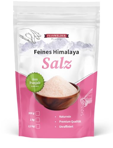 Feinwälder® 1kg Himalaya-Salz fein & 100% naturbelassen – Ursalz aus der Salt Range, Pakistan Punjab von Feinwälder