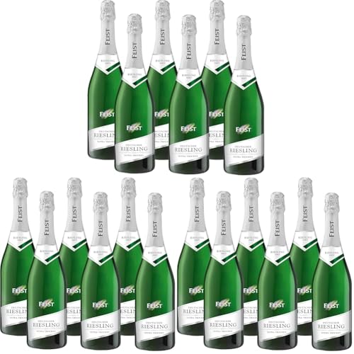 Feist deutscher Riesling Sekt extra trocken (6 x 0,75 l) (Packung mit 3) von Feist