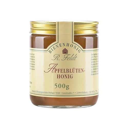 Apfelblüten-Honig, hell, mild-cremig, feines Apfelaroma, selten, Feldt, 500 g von Feldt