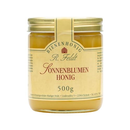 Sonnenblumen-Honig, sonnengelb, feincremig, mild aromatisch, 500 g von Feldt