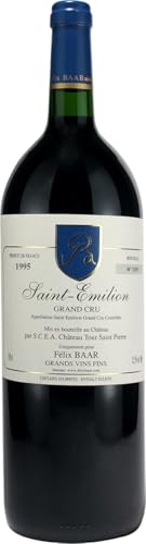 Saint-Émilion GRAND CRU 1995 - Französischer Bordeaux Wein, Weinrarität als besondere Geschenkidee – Merlot, Cabernet Franc und Cabernet Sauvignon – Magnum 1500 ml von Félix BAAR GRANDS VINS FINS