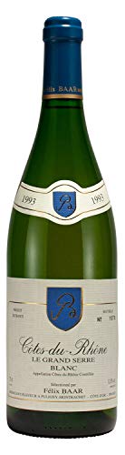 Côtes-du-Rhône Le Grand Serre Blanc 1993 - Trockener Weiss-wein Rhone Wein aus Frankreich - Besonderer Jahrgang - 1 x 0,75 l Flasche von Félix Baar Grands Vins Fins