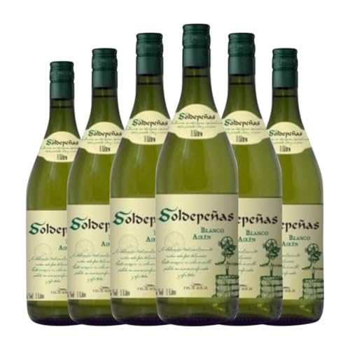 Félix Solís Soldepeñas Blanco Airén Valdepeñas 1 L Weißwein (Karton mit 6 Flaschen von 1 L) von Félix Solís