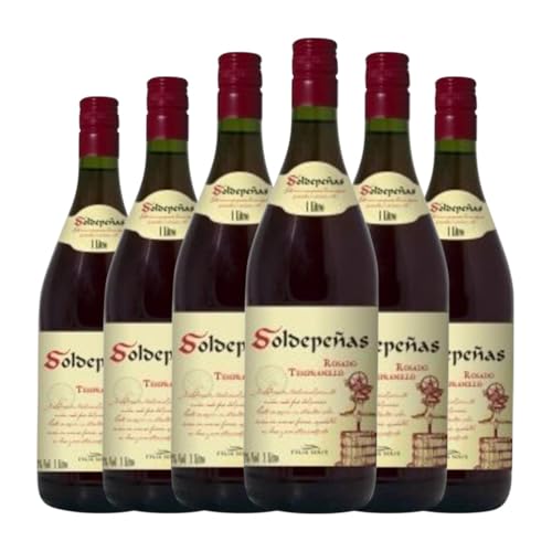 Félix Solís Soldepeñas Tinto Valdepeñas 1 L Rotwein (Karton mit 6 Flaschen von 1 L) von Félix Solís