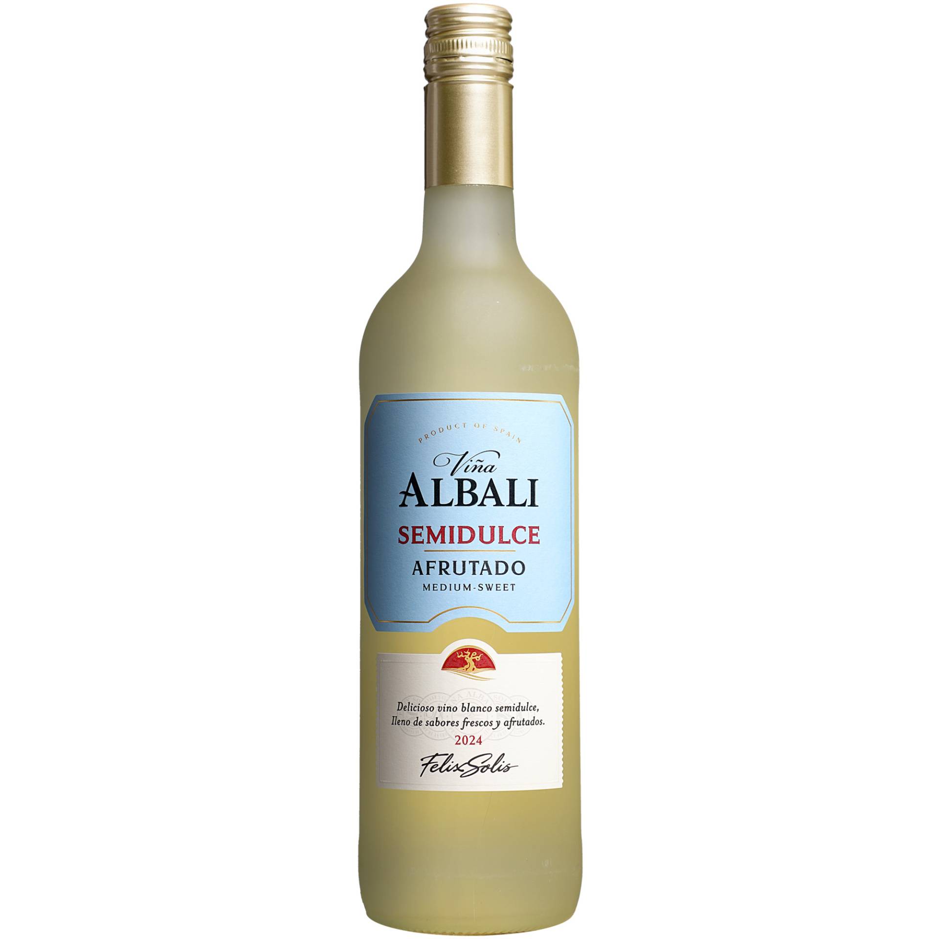 Viña Albali Blanco Semi dulce 2024  0.75L 12% Vol. Weißwein Lieblich aus Spanien von Félix Solís