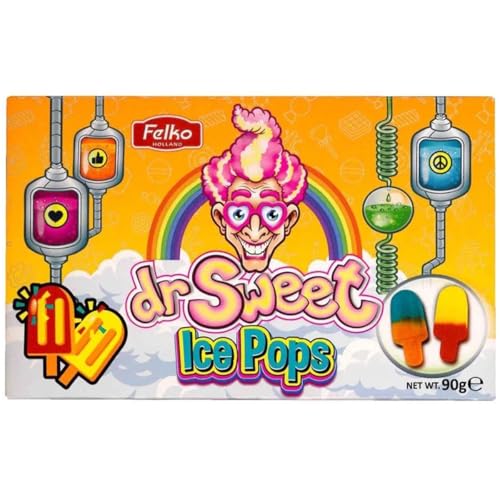 Dr. Sweet Ice Pops Gummies Fruchtgummi fruchtiges Eis am Stil 90g von Felko Holland