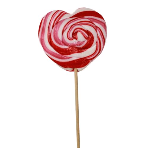 Herz Lolly rot weiß rosa Liebes Lolly Lutscher in Herzform 260g von Felko Holland