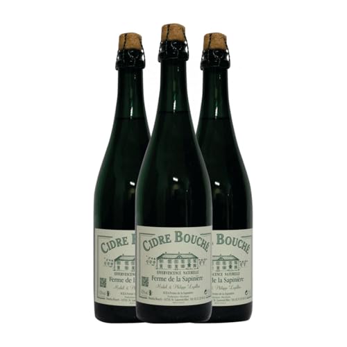 Cidre Ferme de la Sapinière Halbtrocken Halbsüß 75 cl (Karton mit 3 Flaschen von 75 cl)